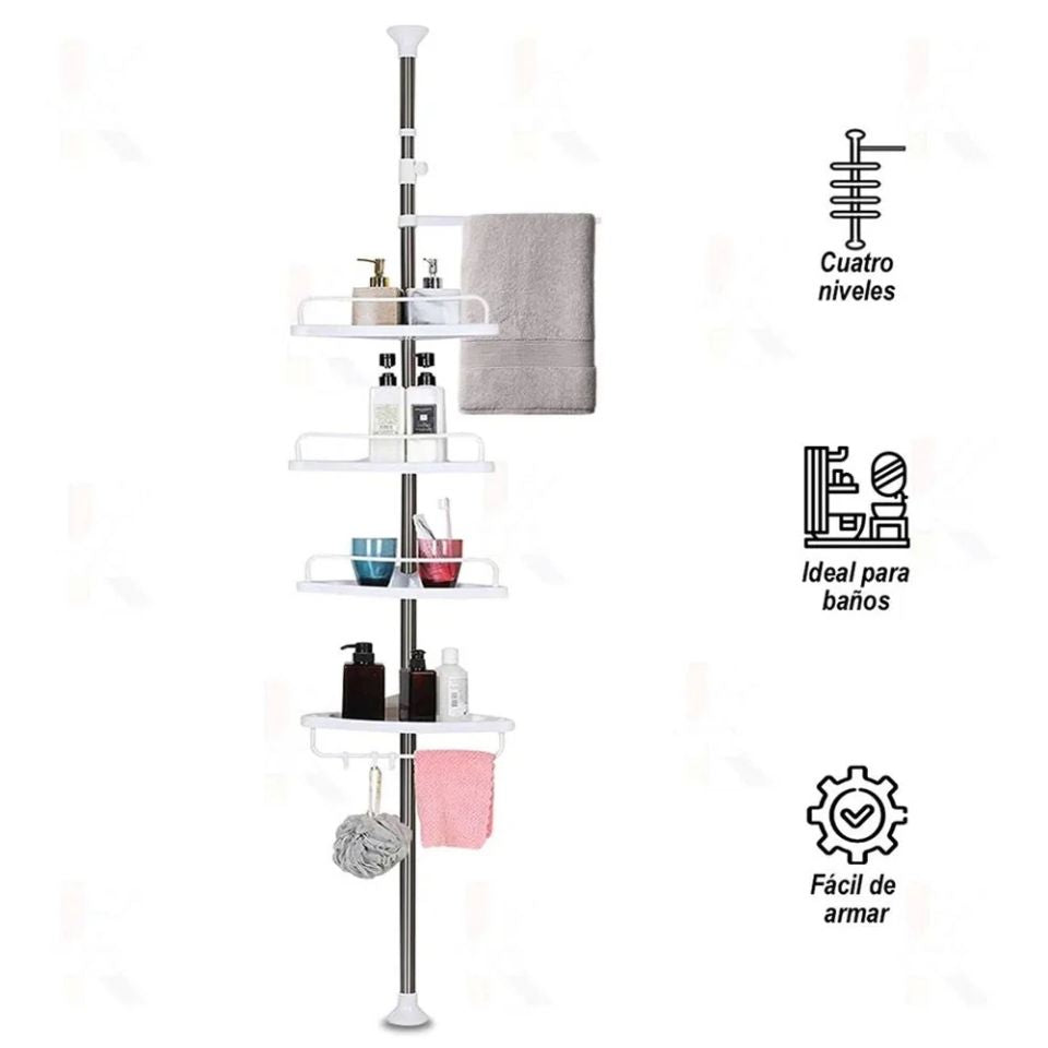 Estante esquinero baño organizador